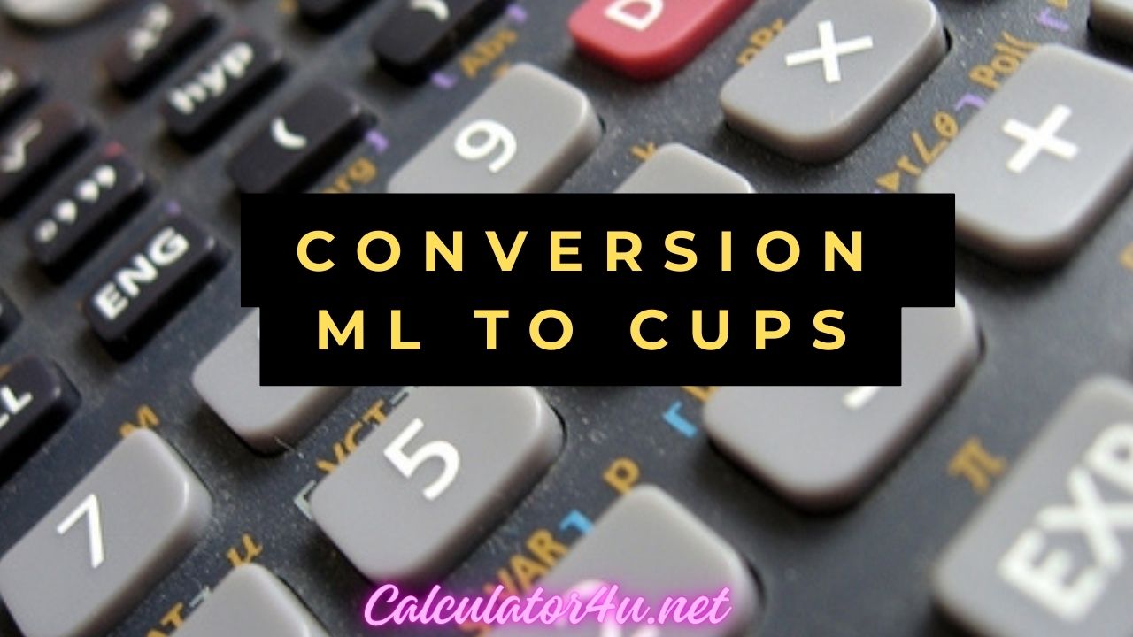 Conversion ml to cups