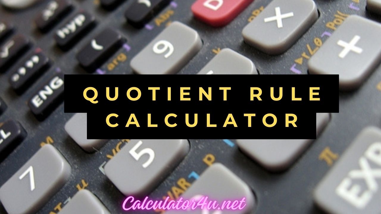Quotient Rule Calculator